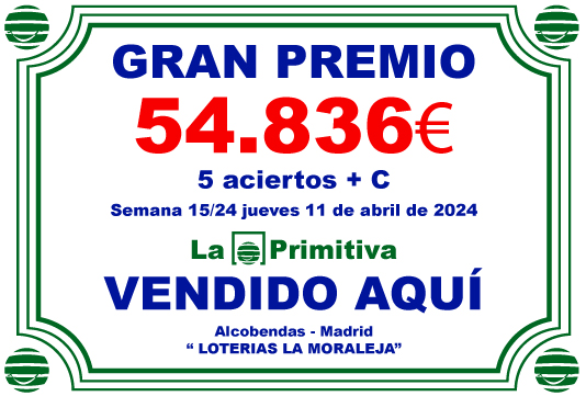 Lotería La Moraleja - GRAN PREMIO 1